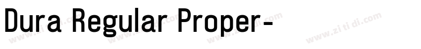 Dura Regular Proper字体转换